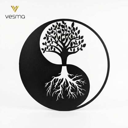 Yin Yang Hayat Ağacı Duvar Tablosu