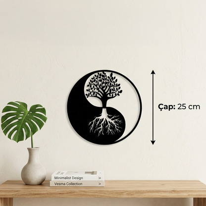 Yin Yang Hayat Ağacı Duvar Tablosu
