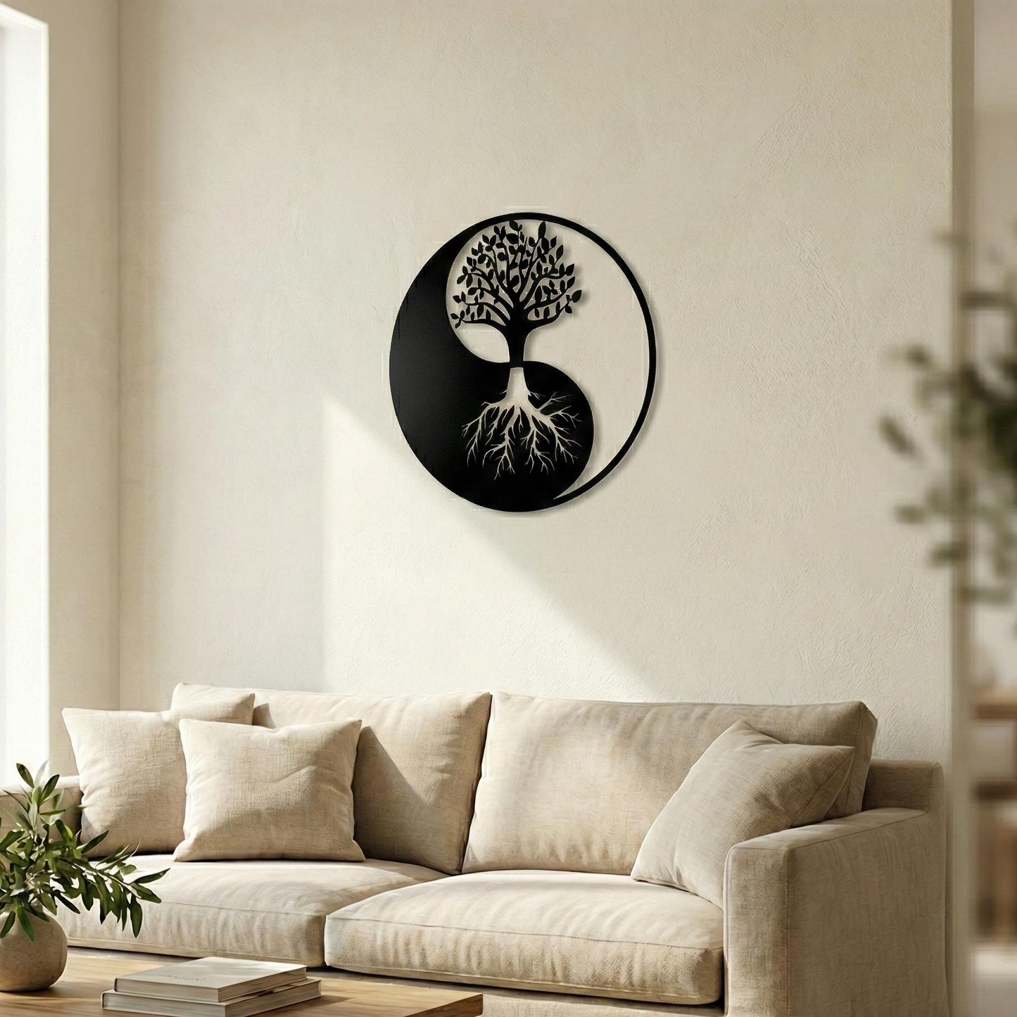 Yin Yang Hayat Ağacı Duvar Tablosu