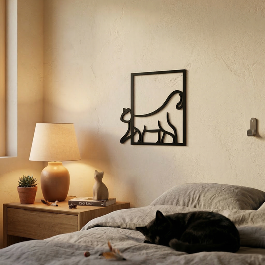 Modern Kedi Duvar Tablosu