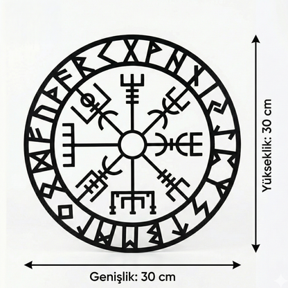 Viking Pusulası Dekoratif Duvar Tablosu